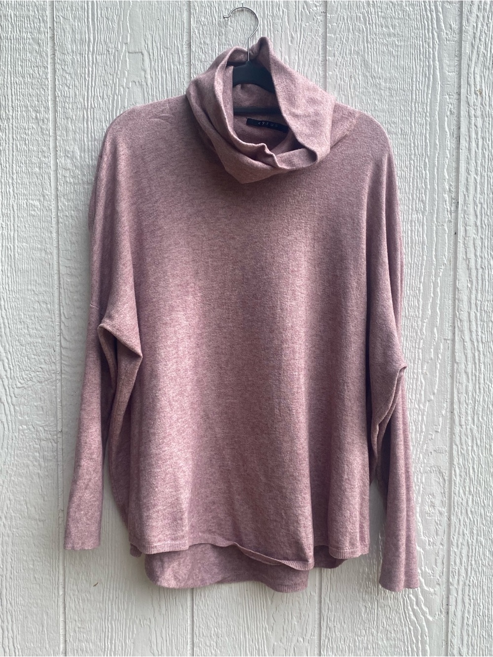 Dusty Rose Turtleneck Slouchy Sweater